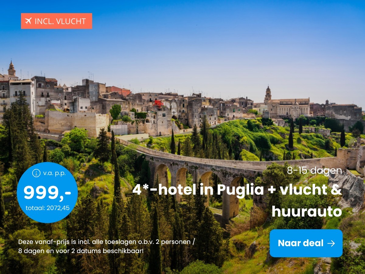 4*-hotel in Puglia + vlucht & huurauto