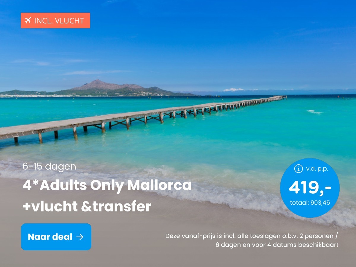 4*Adults Only Mallorca +vlucht &transfer