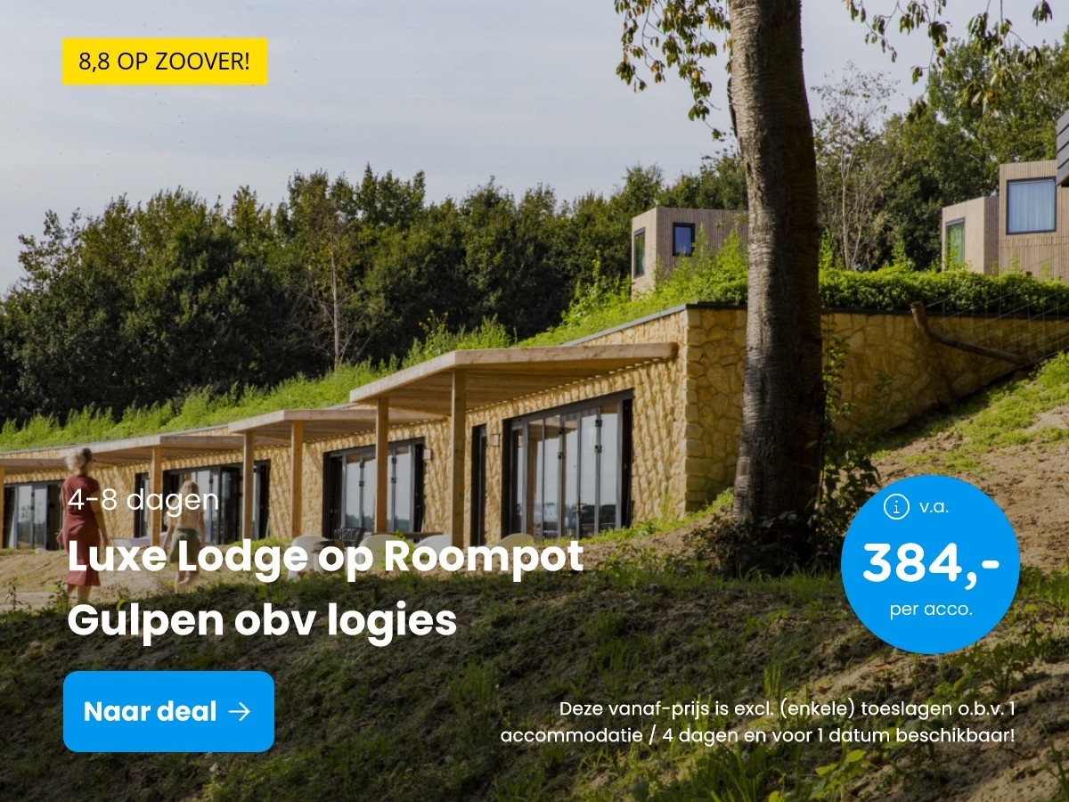 Luxe Lodge op Roompot Gulpen obv logies