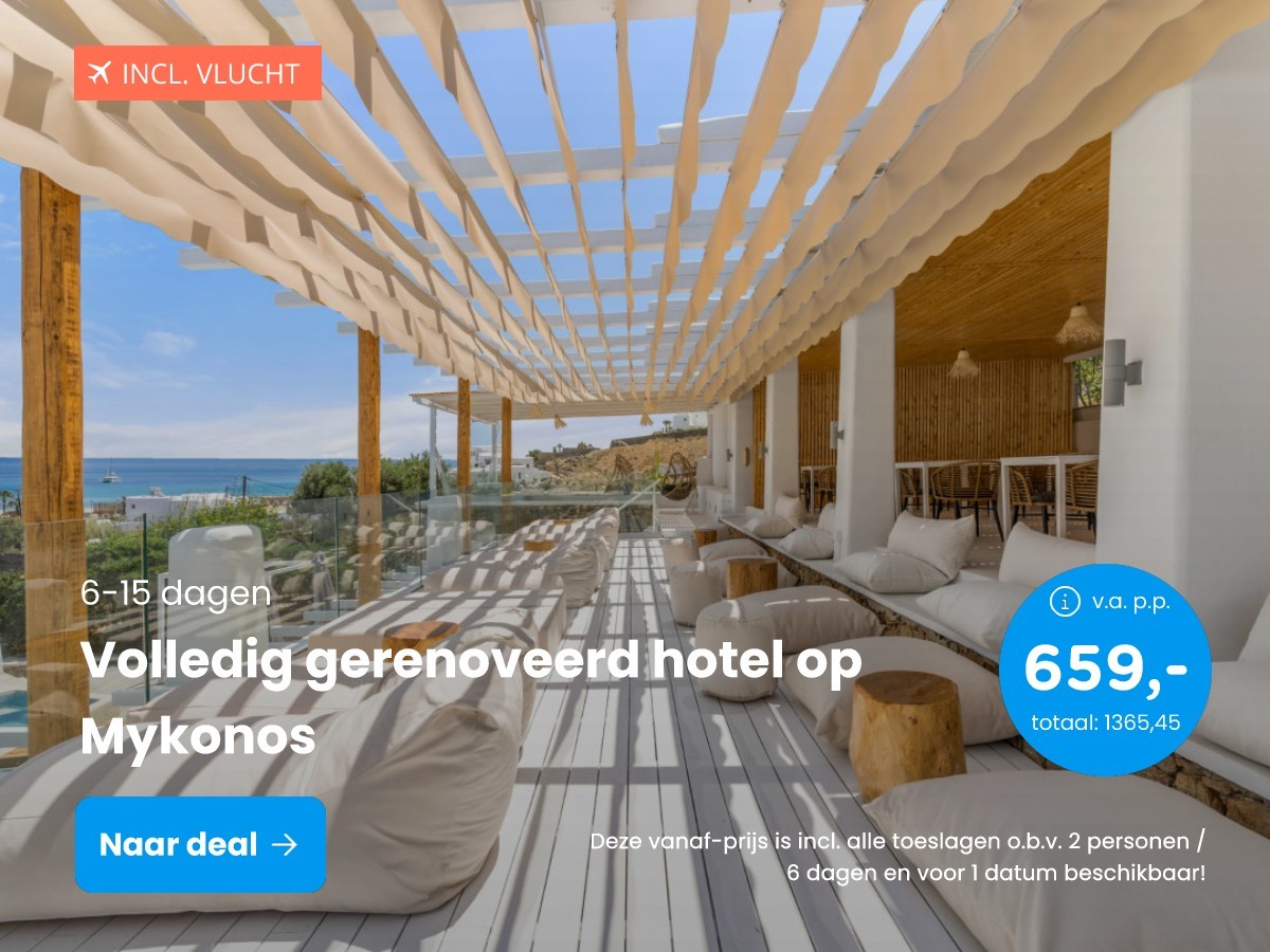 Volledig gerenoveerd hotel op Mykonos