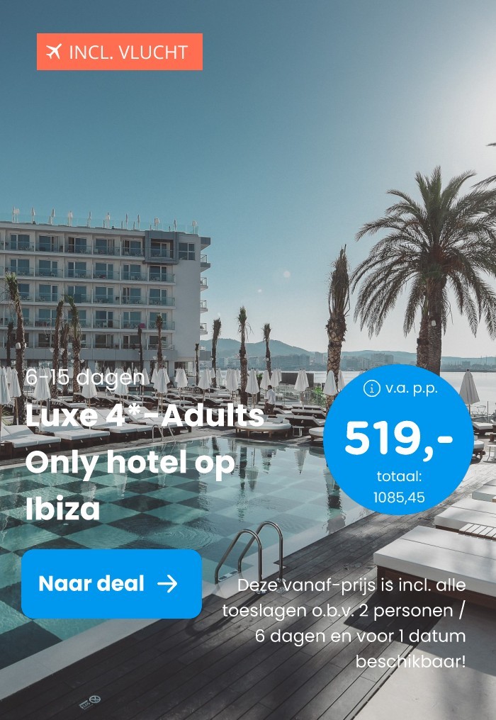 Luxe 4*-Adults Only hotel op Ibiza