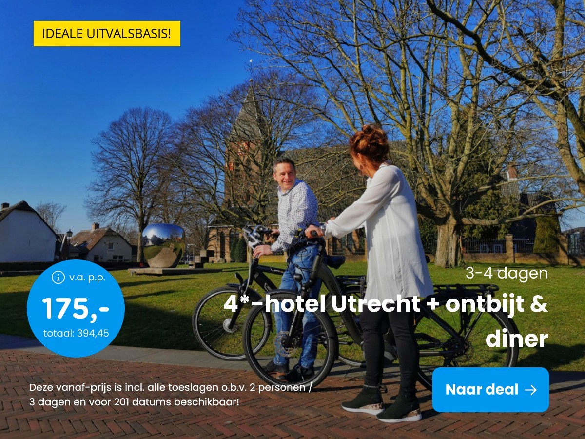 4*-hotel Utrecht + ontbijt & diner