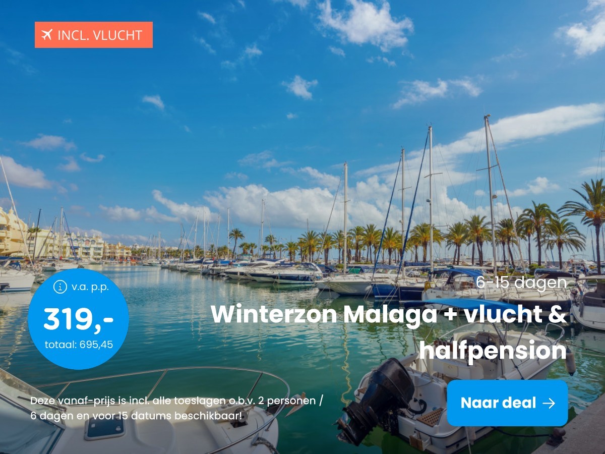 Winterzon Malaga + vlucht & halfpension