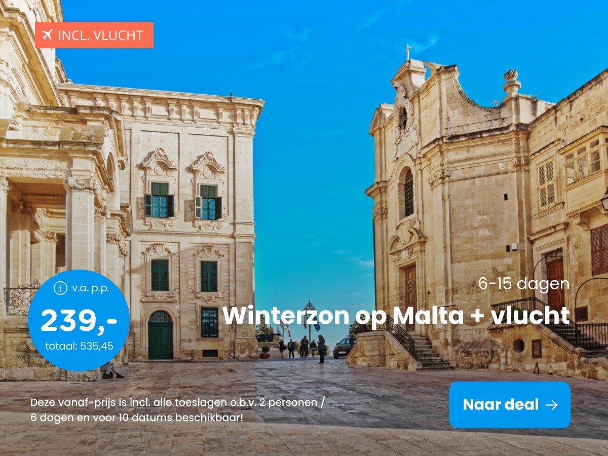 Winterzon op Malta + vlucht