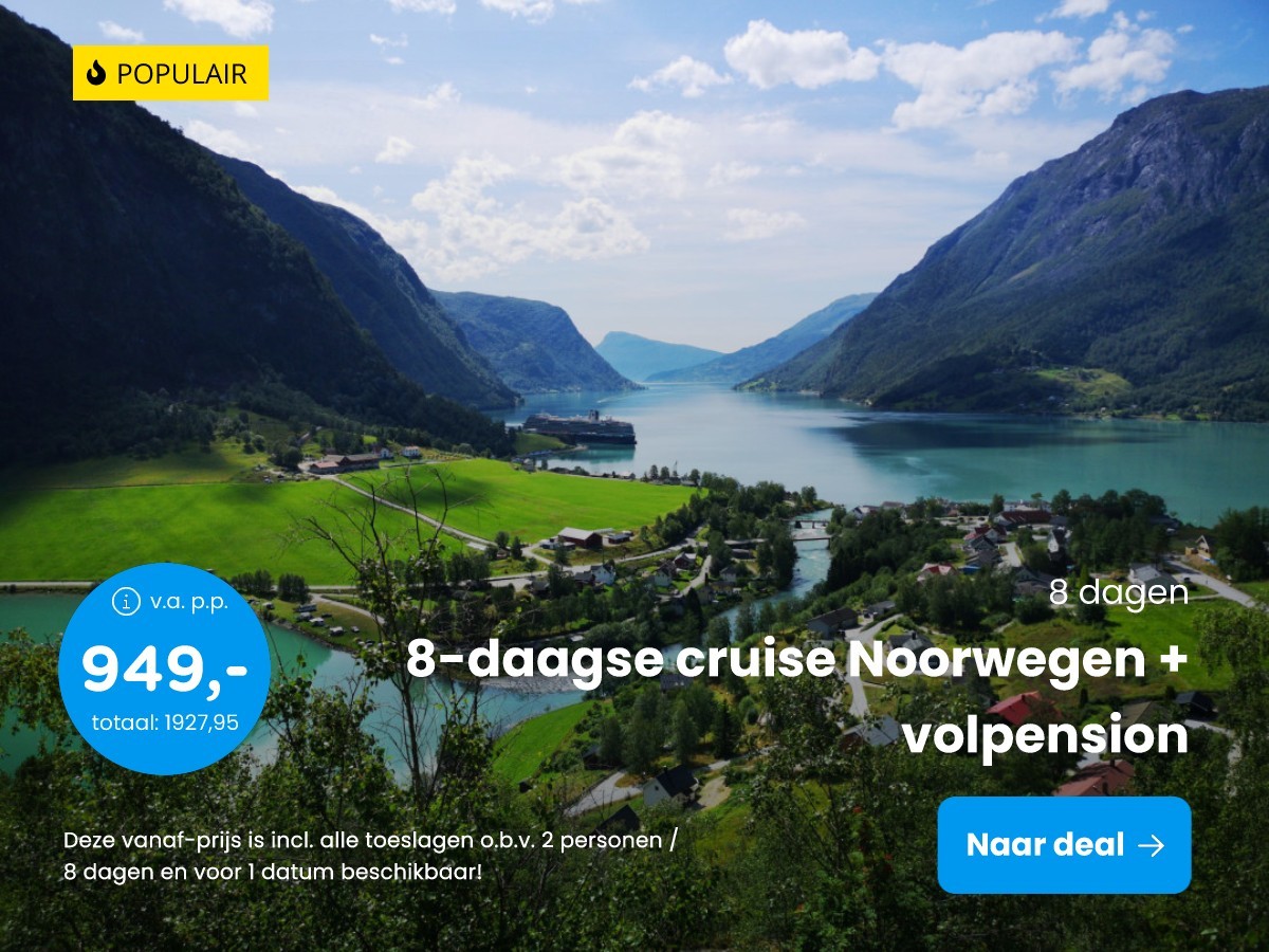 8-daagse cruise Noorwegen + volpension