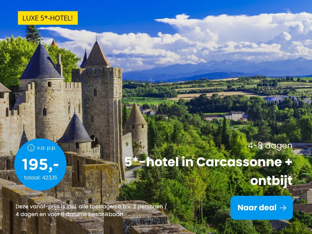 5*-hotel in Carcassonne + ontbijt