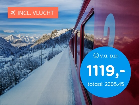 Fly & train winters Zwitserland +ontbijt