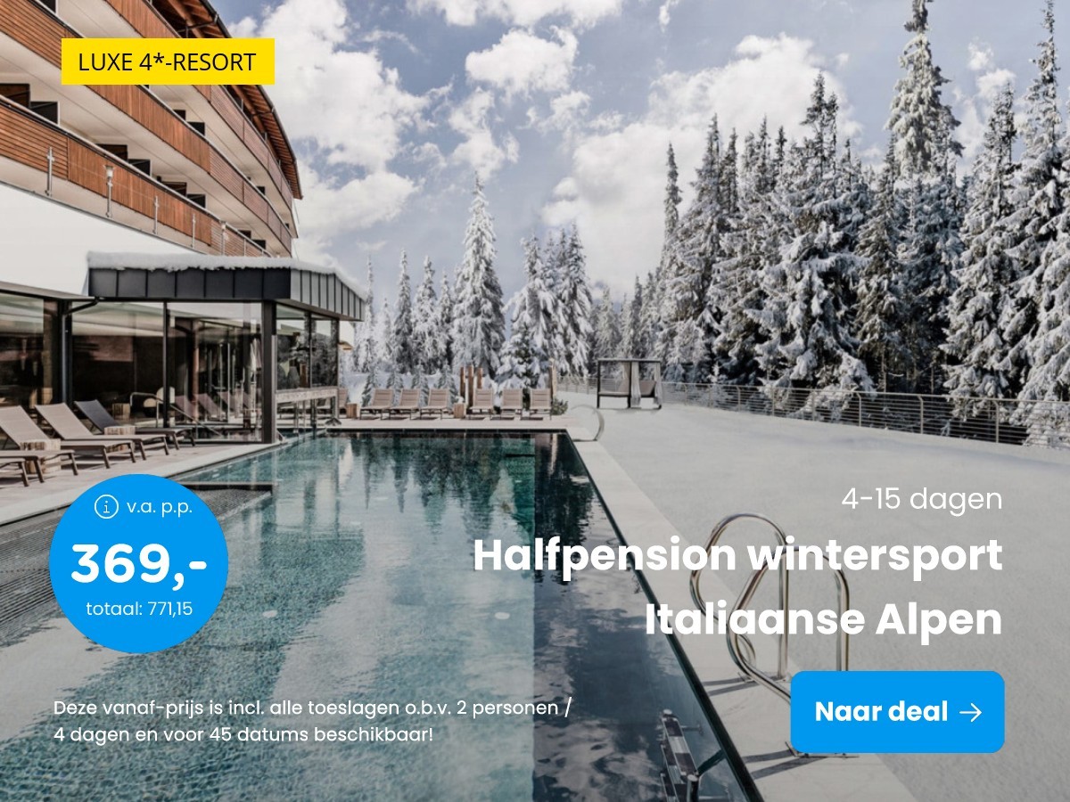 Halfpension wintersport Italiaanse Alpen
