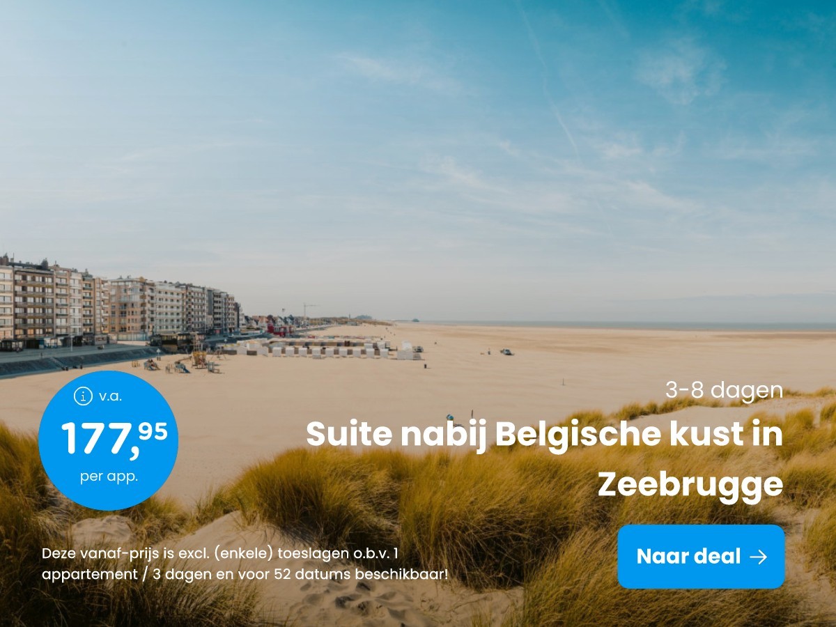 Suite nabij Belgische kust in Zeebrugge