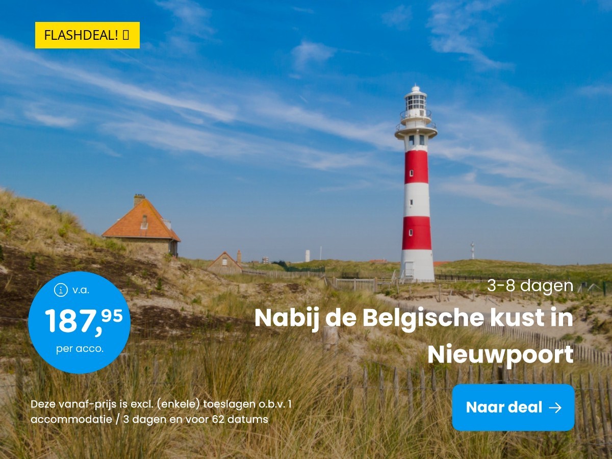 Nabij de Belgische kust in Nieuwpoort