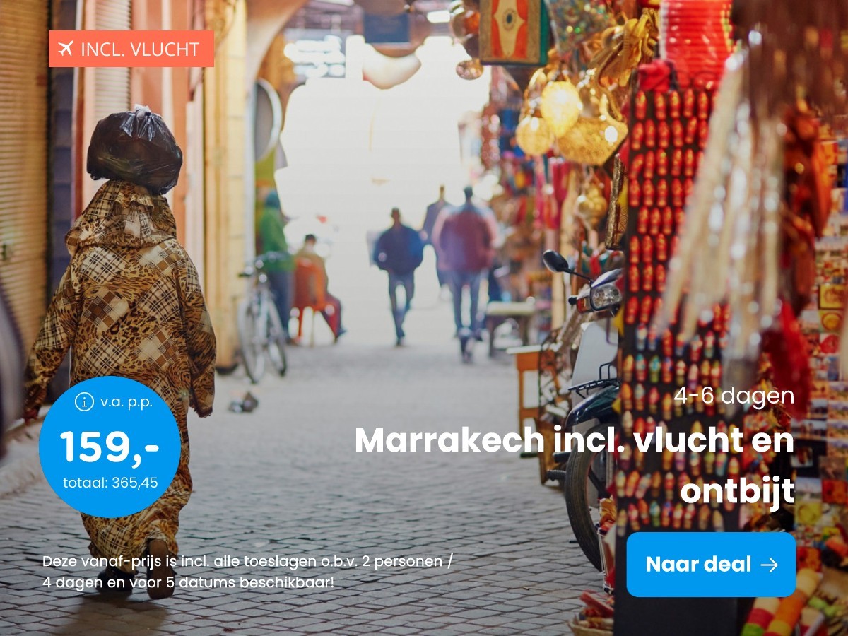 Marrakech incl. vlucht en ontbijt