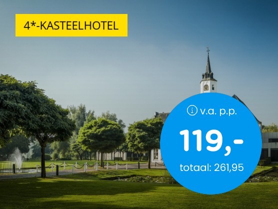 4*-kasteelhotel Noord-Brabant + diner