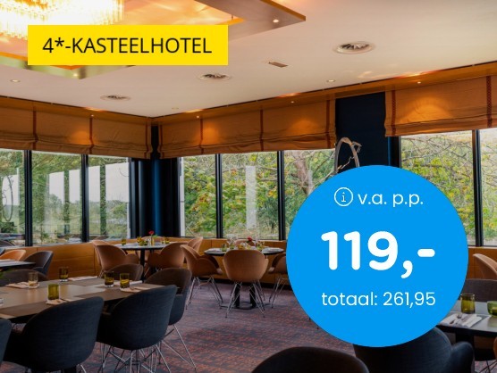 4*-kasteelhotel Noord-Brabant + diner