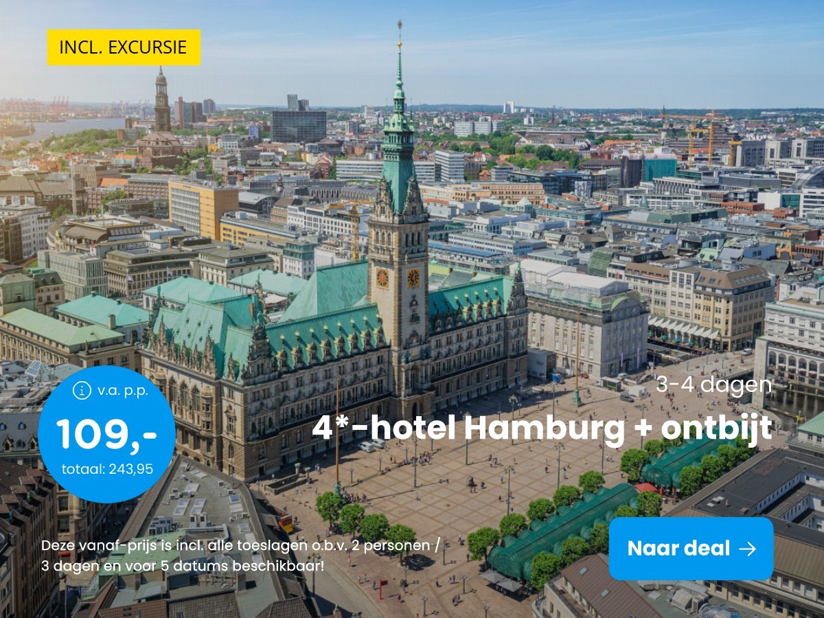 4*-hotel Hamburg + ontbijt