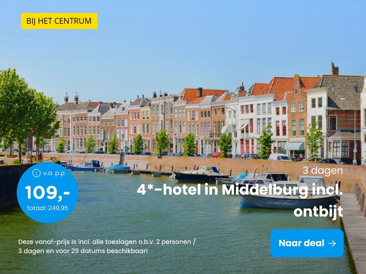 4*-hotel in Middelburg incl. ontbijt