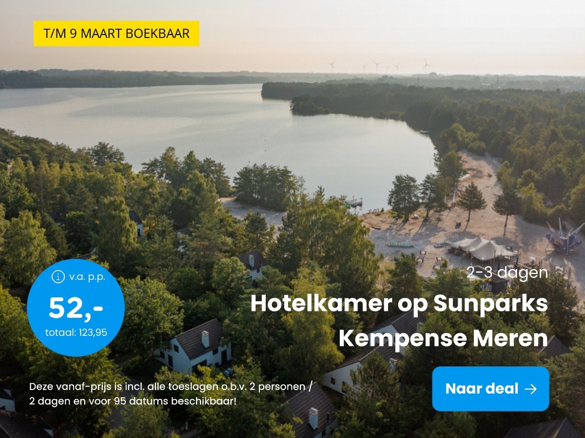 Hotelkamer op Sunparks Kempense Meren