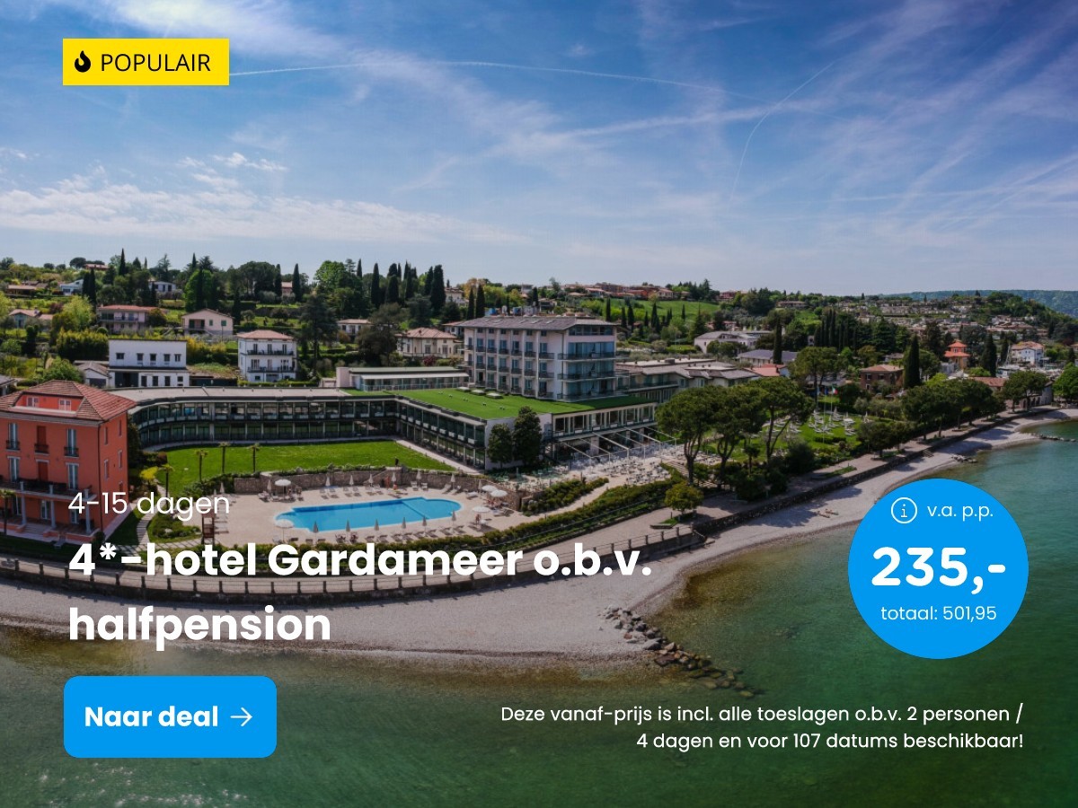 4*-hotel Gardameer o.b.v. halfpension