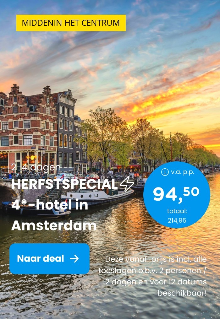 HERFSTSPECIAL 4*-hotel in Amsterdam