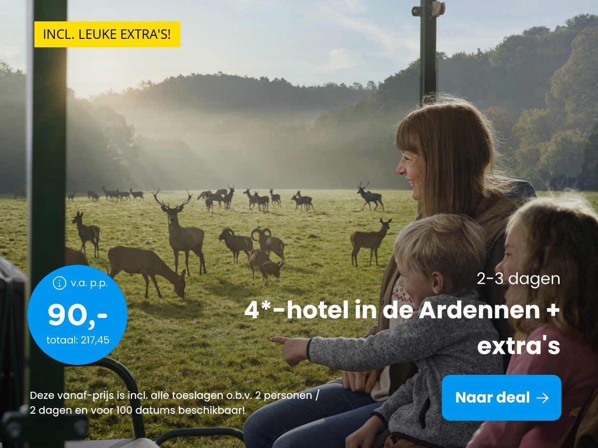 4*-hotel in de Ardennen + extra's