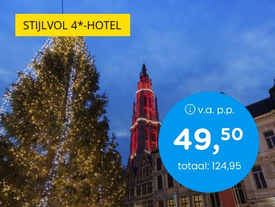 Stijlvol 4*-hotel in Antwerpen + ontbijt