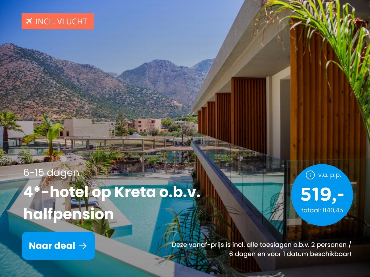 4*-hotel op Kreta o.b.v. halfpension