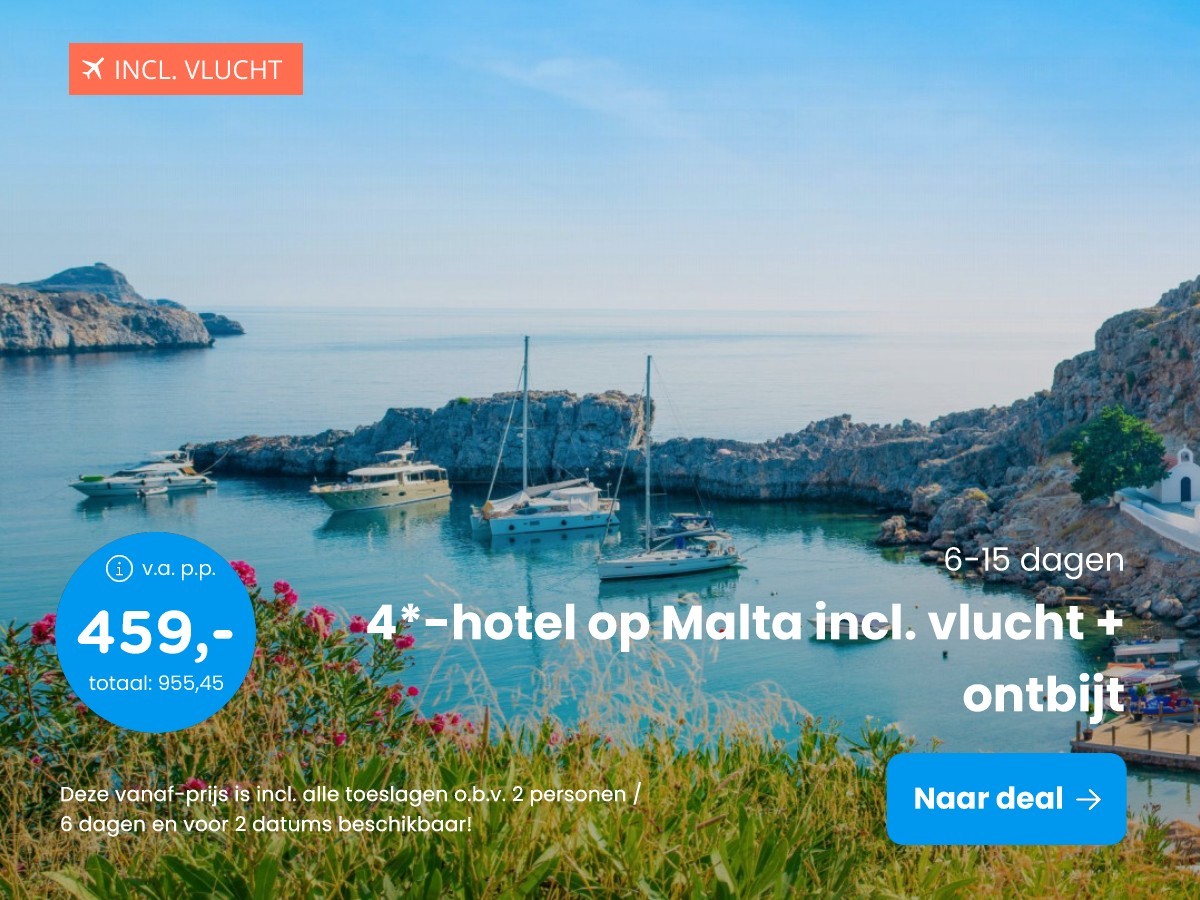 4*-hotel op Malta incl. vlucht + ontbijt
