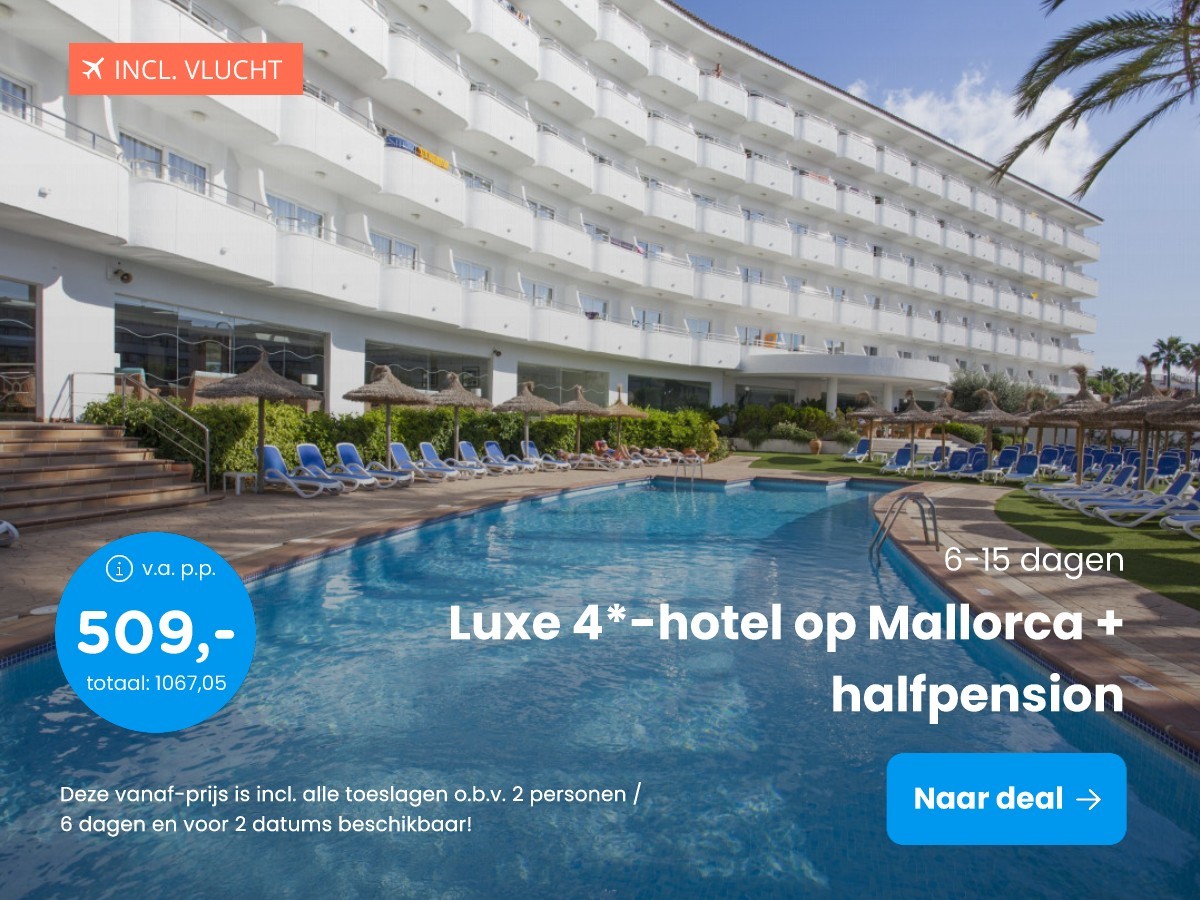 Luxe 4*-hotel op Mallorca + halfpension