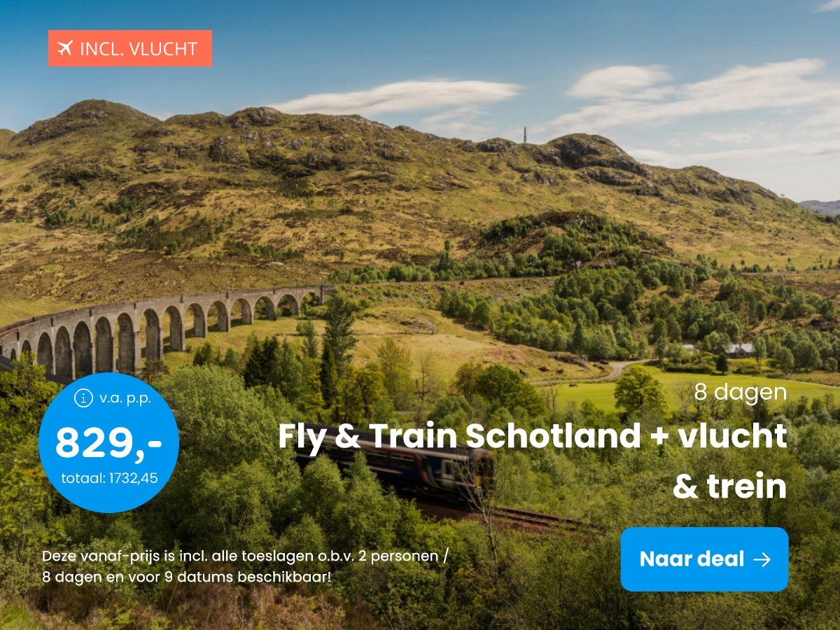 Fly & Train Schotland + vlucht & trein